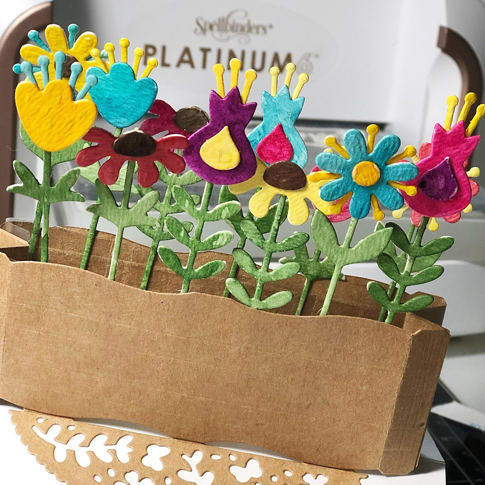 the big reveal: blooming garden pop up card-spellbinders large die