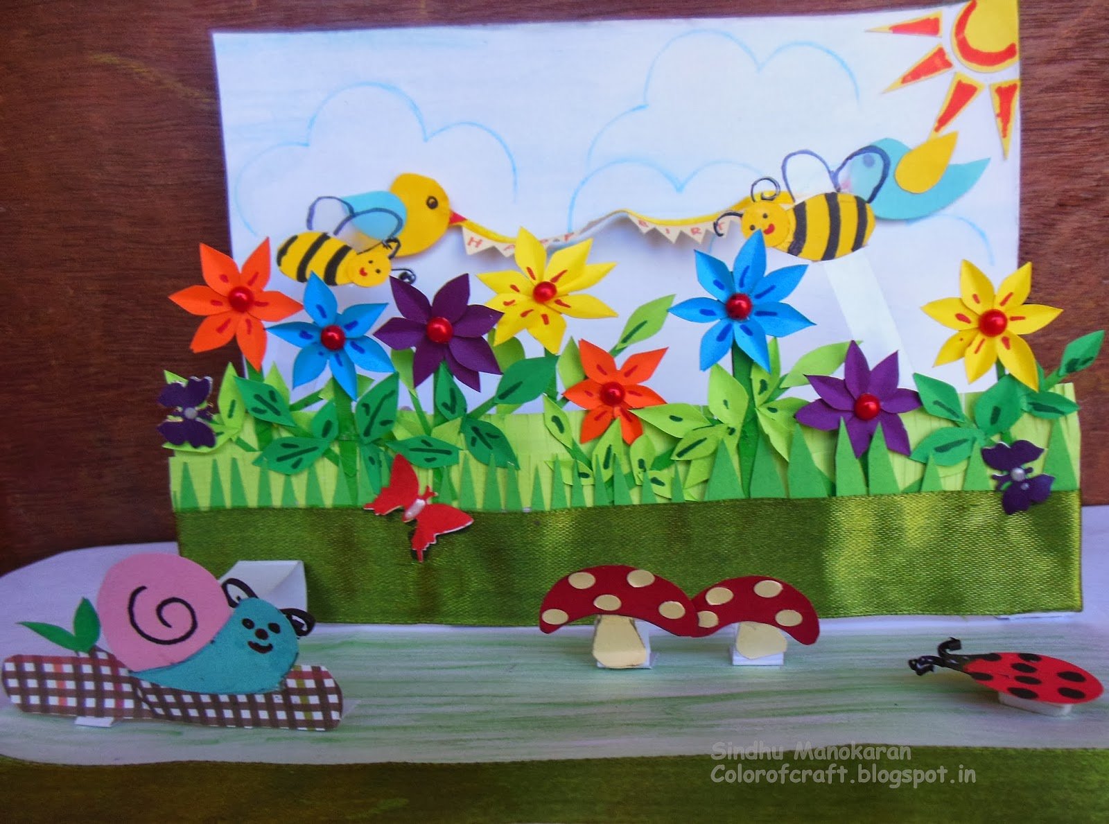 colors of my crafty world: garden pop up card