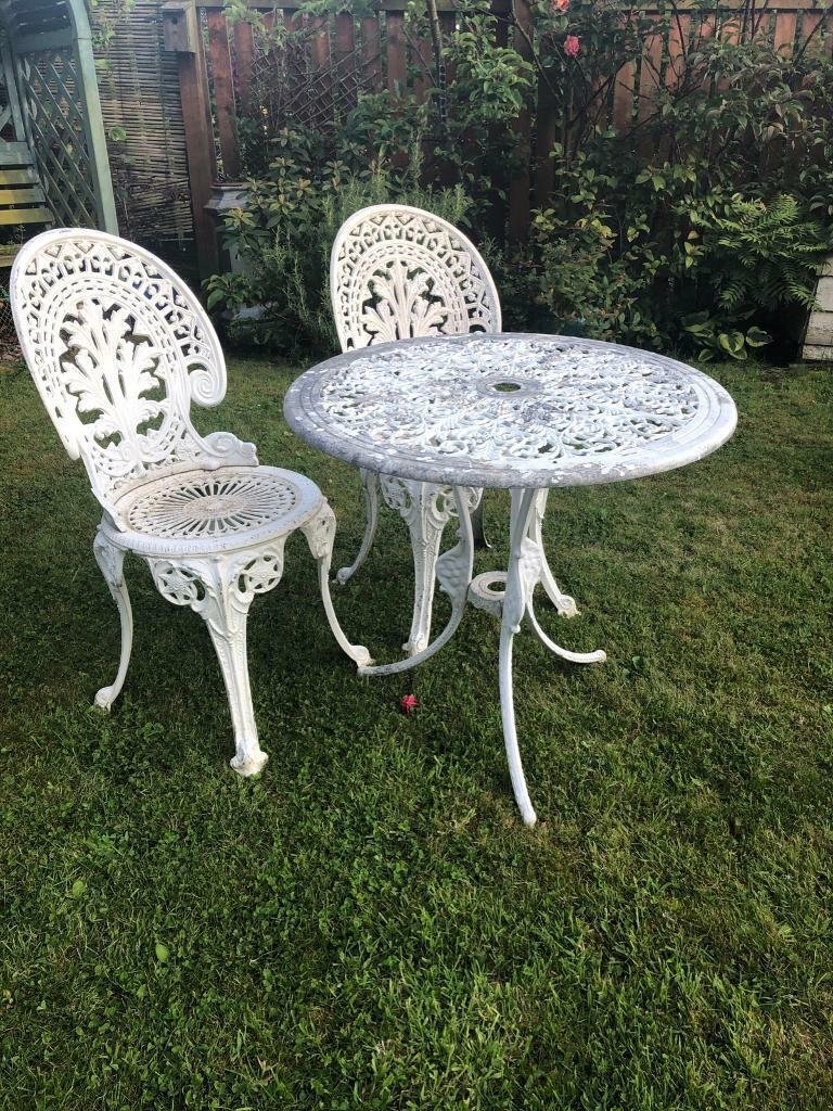 cased aluminium garden patio set | in tranent, east lothian | gumtree