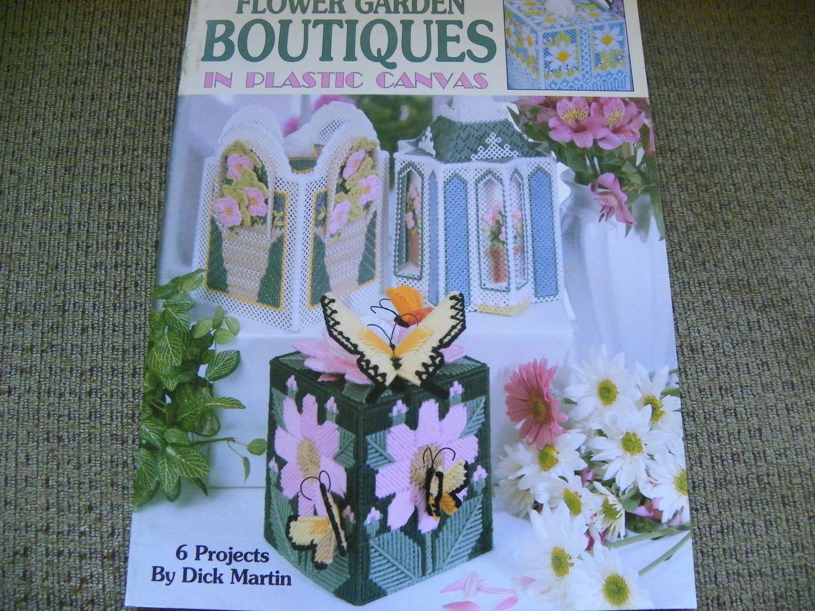 flower garden boutiques plastic canvas pattern book 6 | etsy