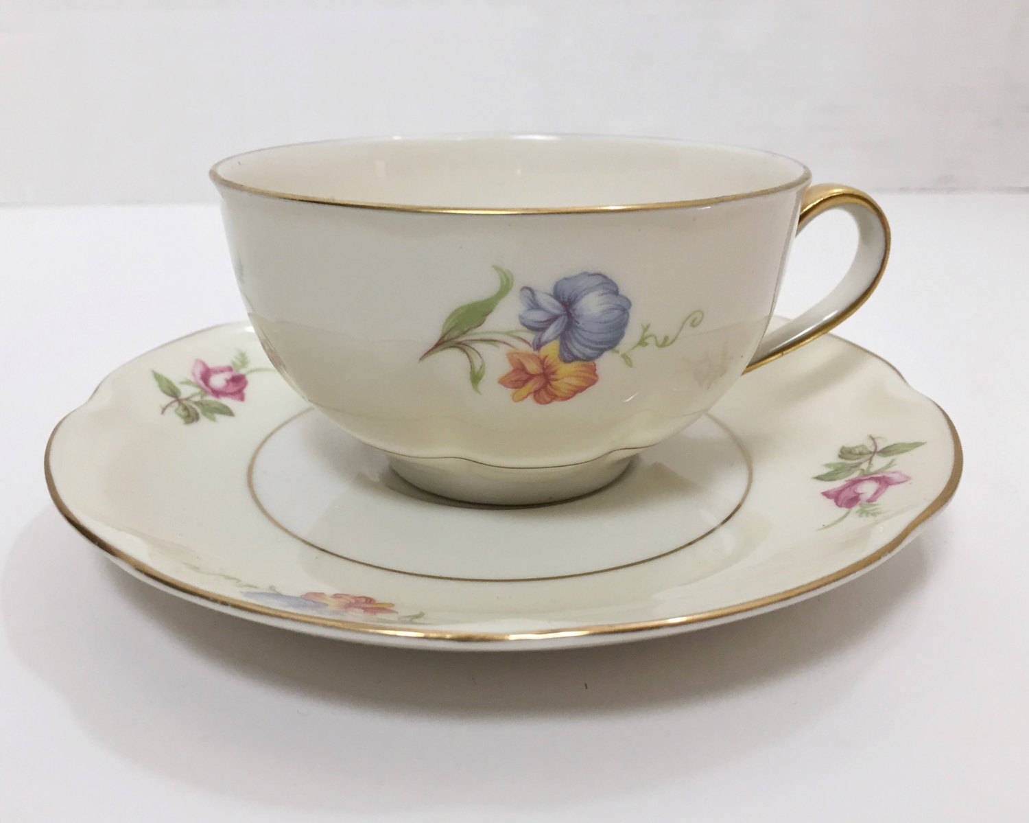 theodore haviland breton teacup & saucer - made in new york