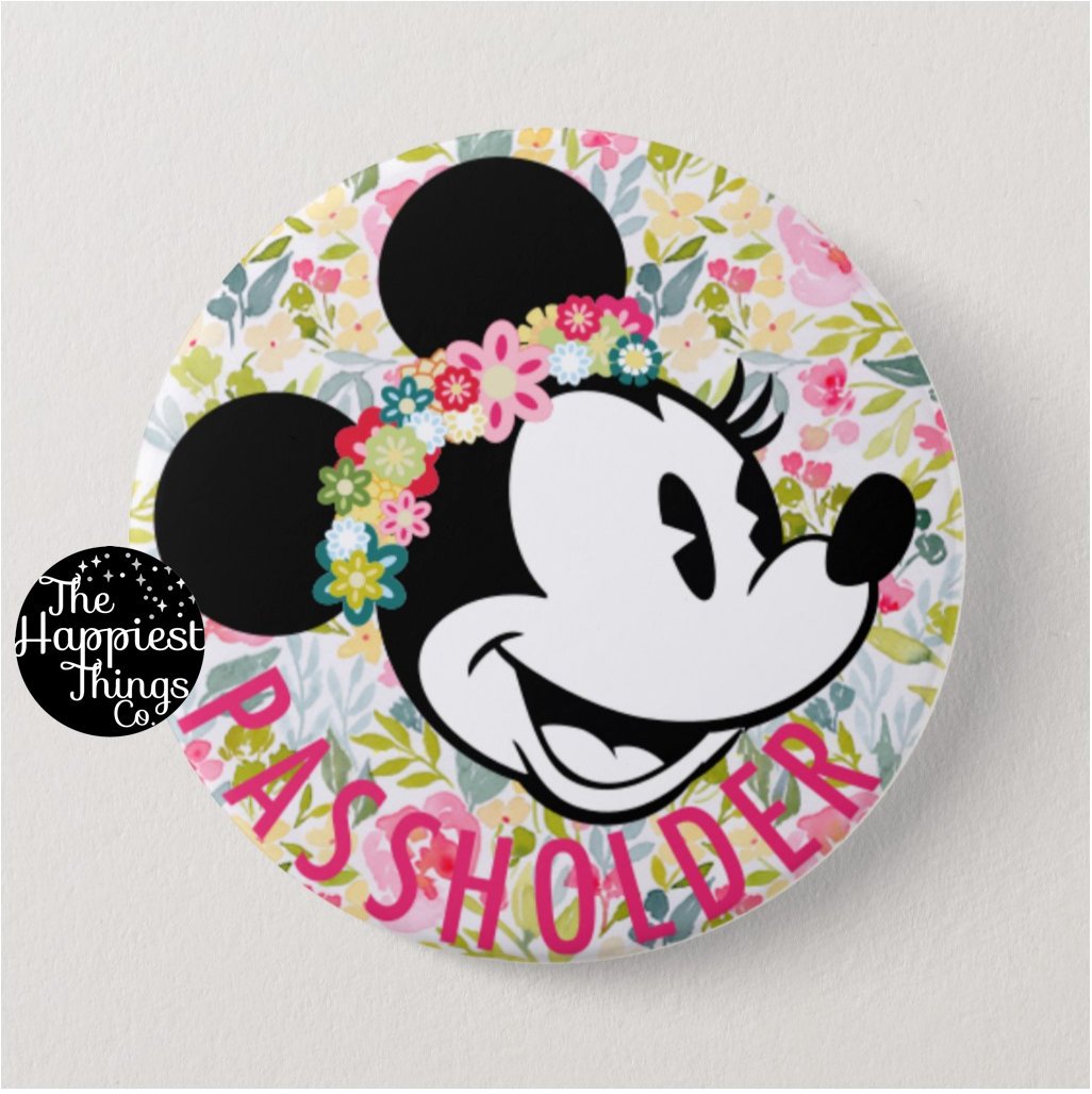epcot flower & garden festival passholder - minnie - available in 1.5" and  3"