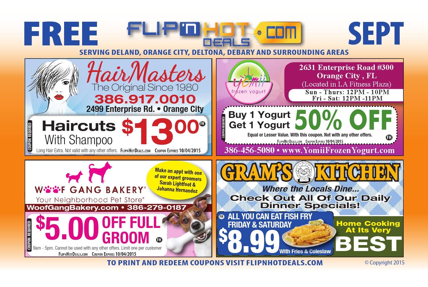 flip'nhot deals coupon book september 2015 - deland fl area