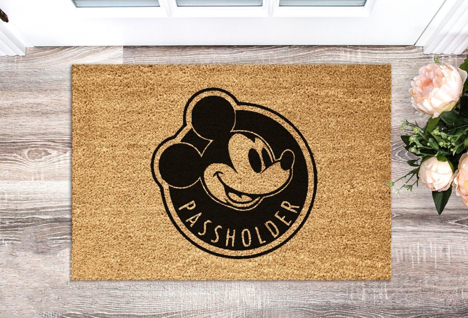 disney annual passholder door mat - disney world mat - disney home decor -  mickey mouse - disney doormat - disney gift