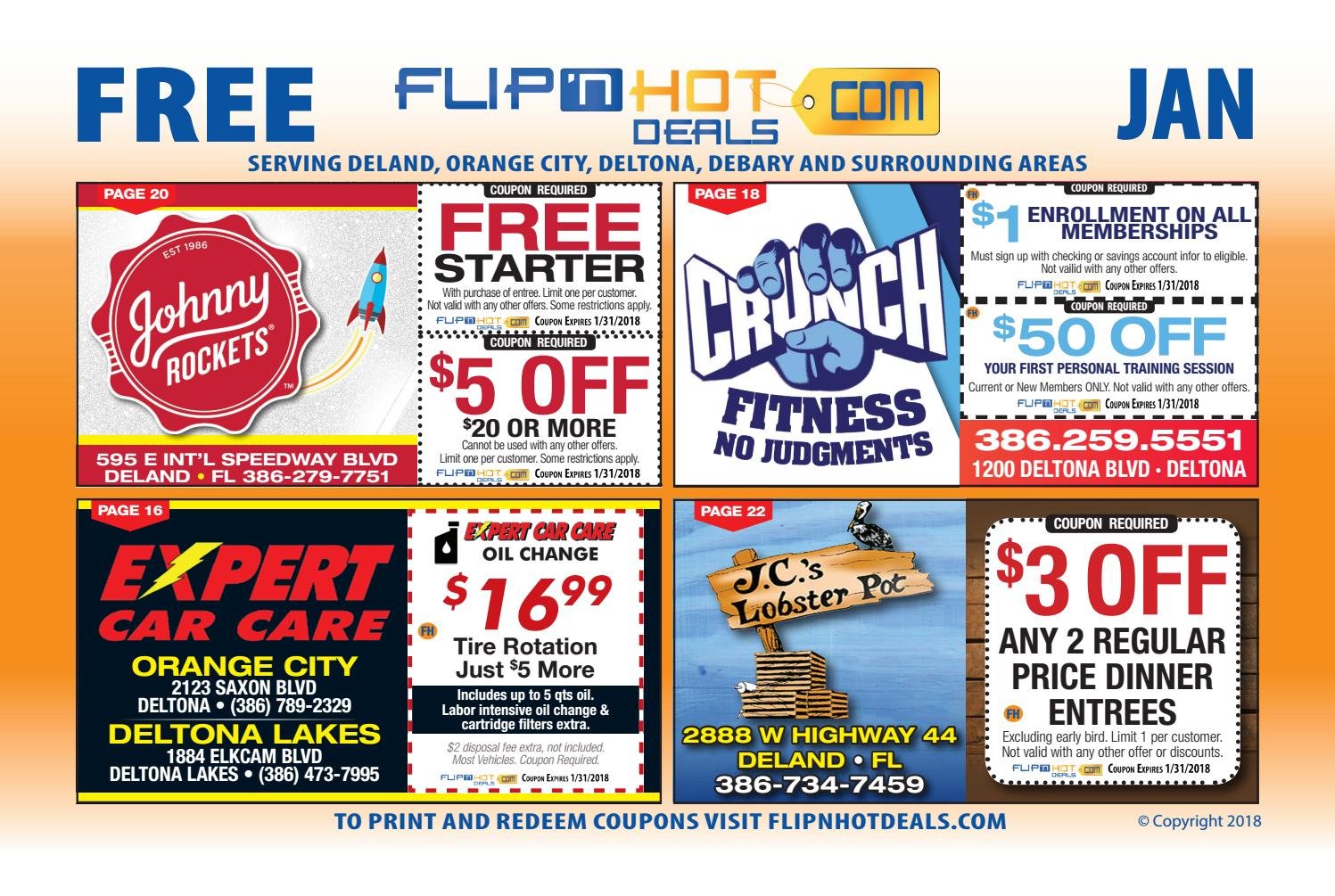 flip'nhot deals coupon book deland january 2018 - deland