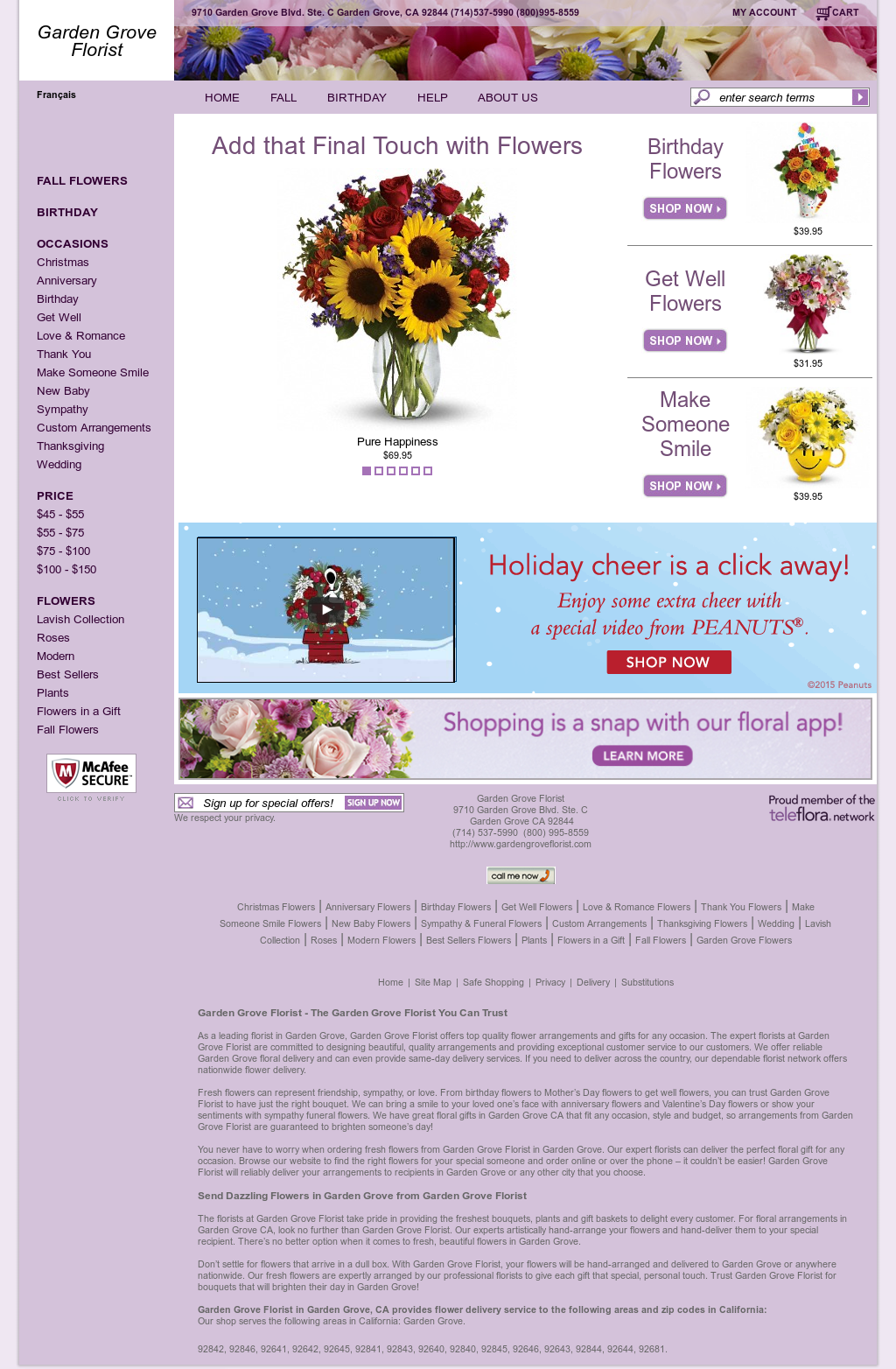 garden grove florist and gifts competitors, revenue and employees