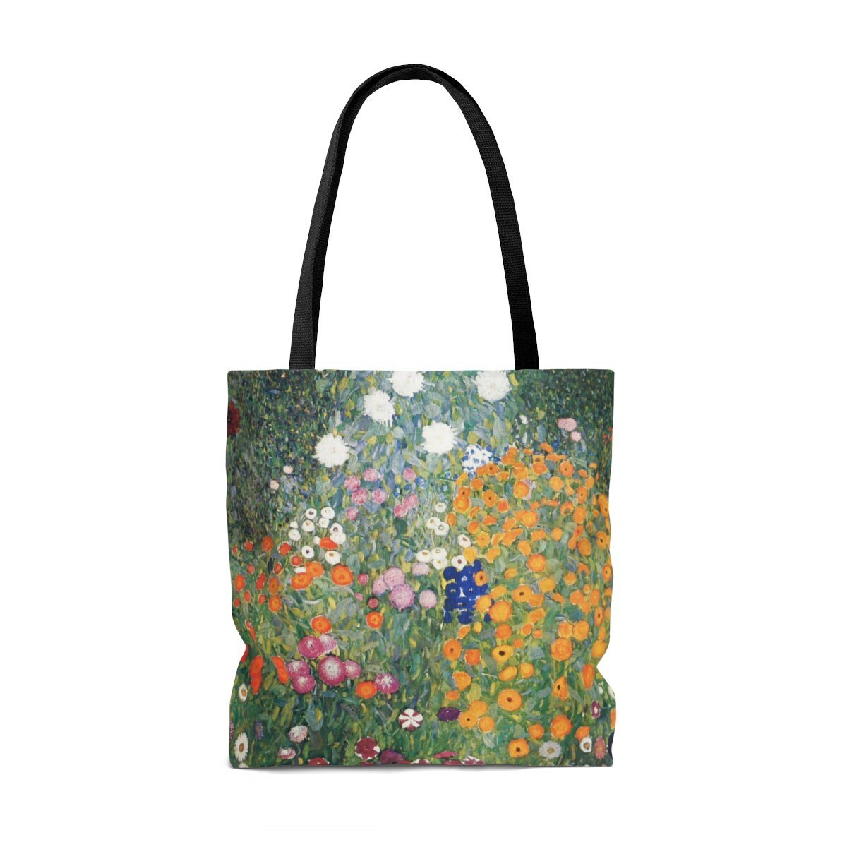 the "flower garden' tote bag - gustav klimt print hand bag