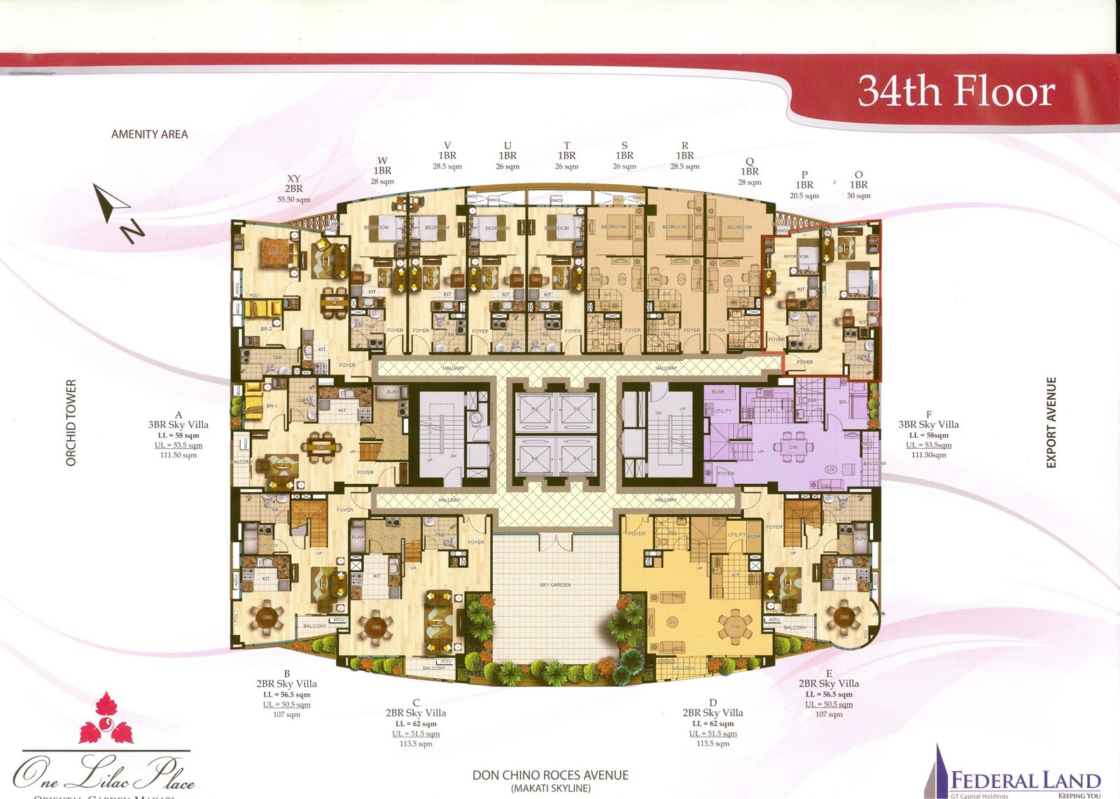 floor plan | one lilac place at oriental garden makati