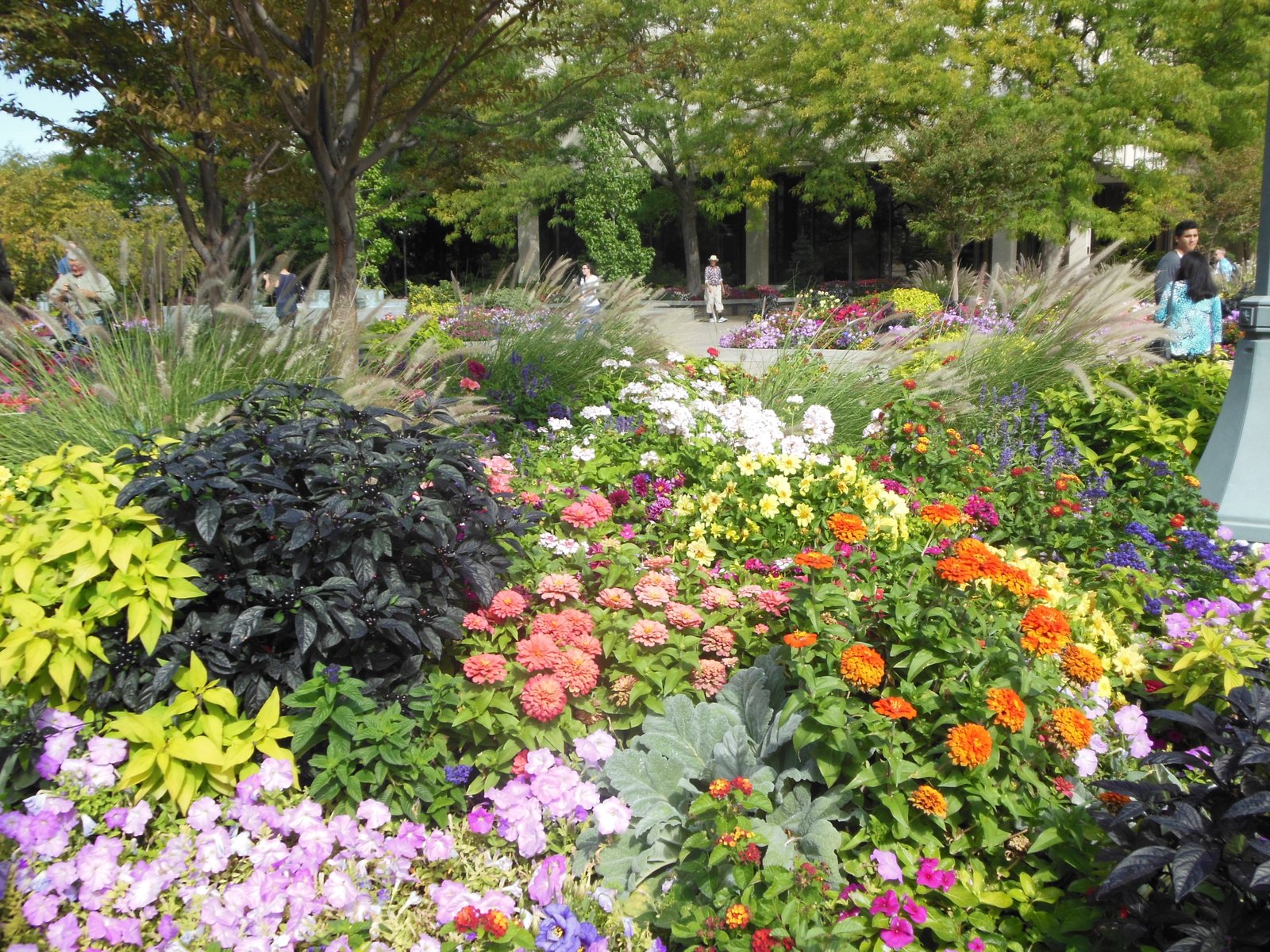 english cottage gardens, rooftop gardens, colorful “tossed” beds and