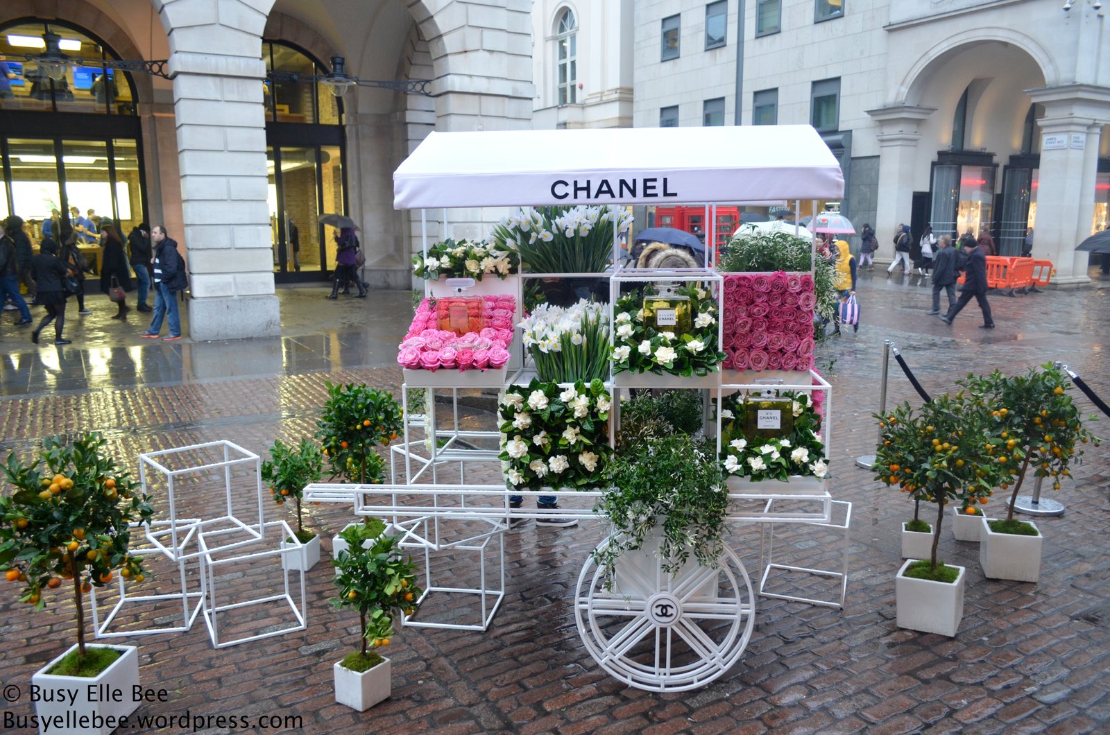 chanel pop-up flower stall, covent garden – busy elle bee