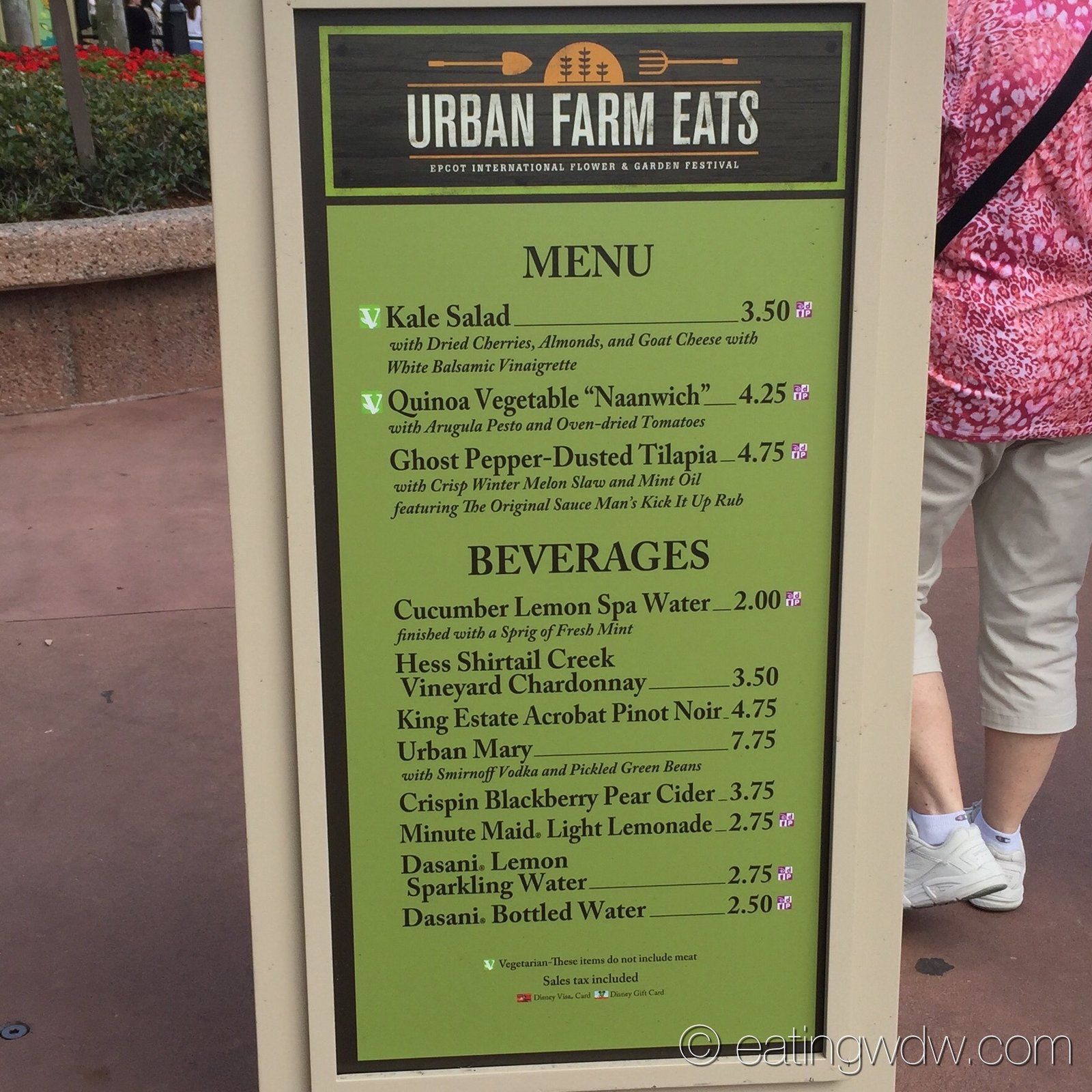2015 epcot international flower & garden festival menu prices