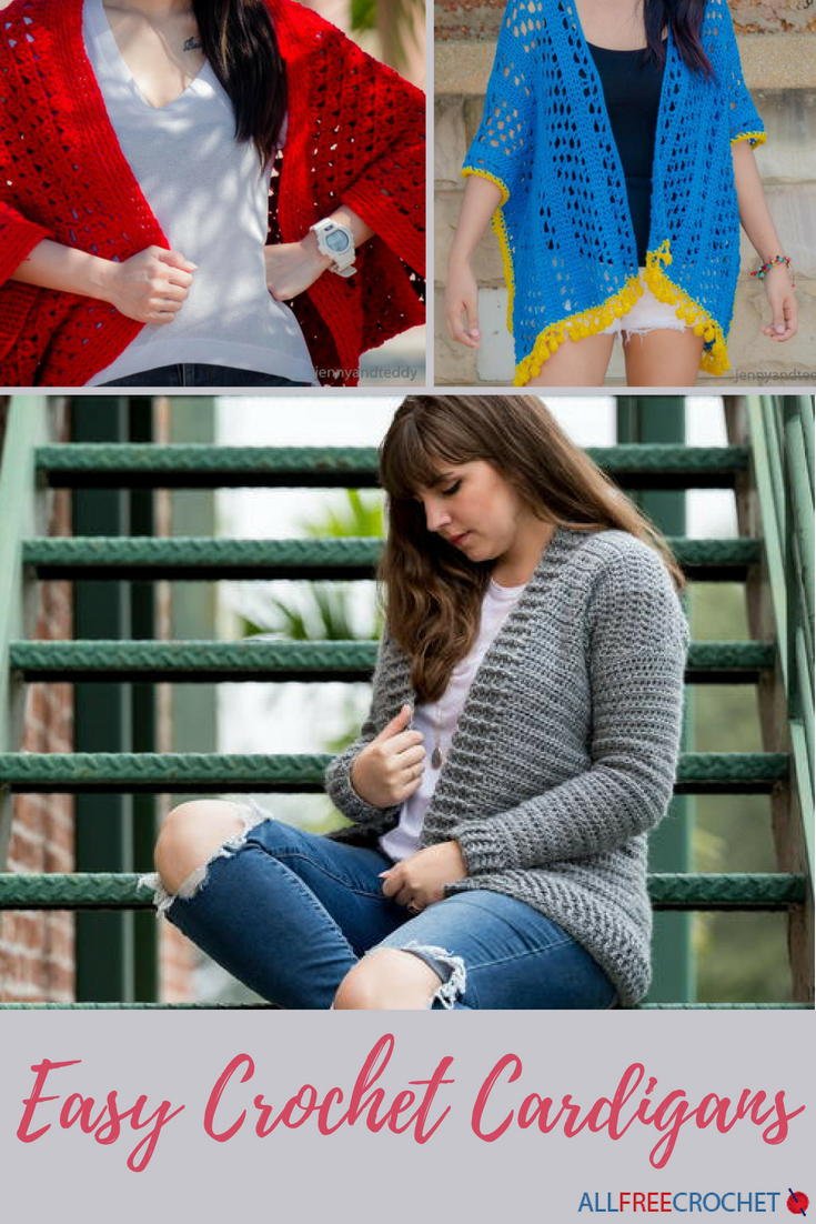 56 easy crochet cardigan patterns | allfreecrochet