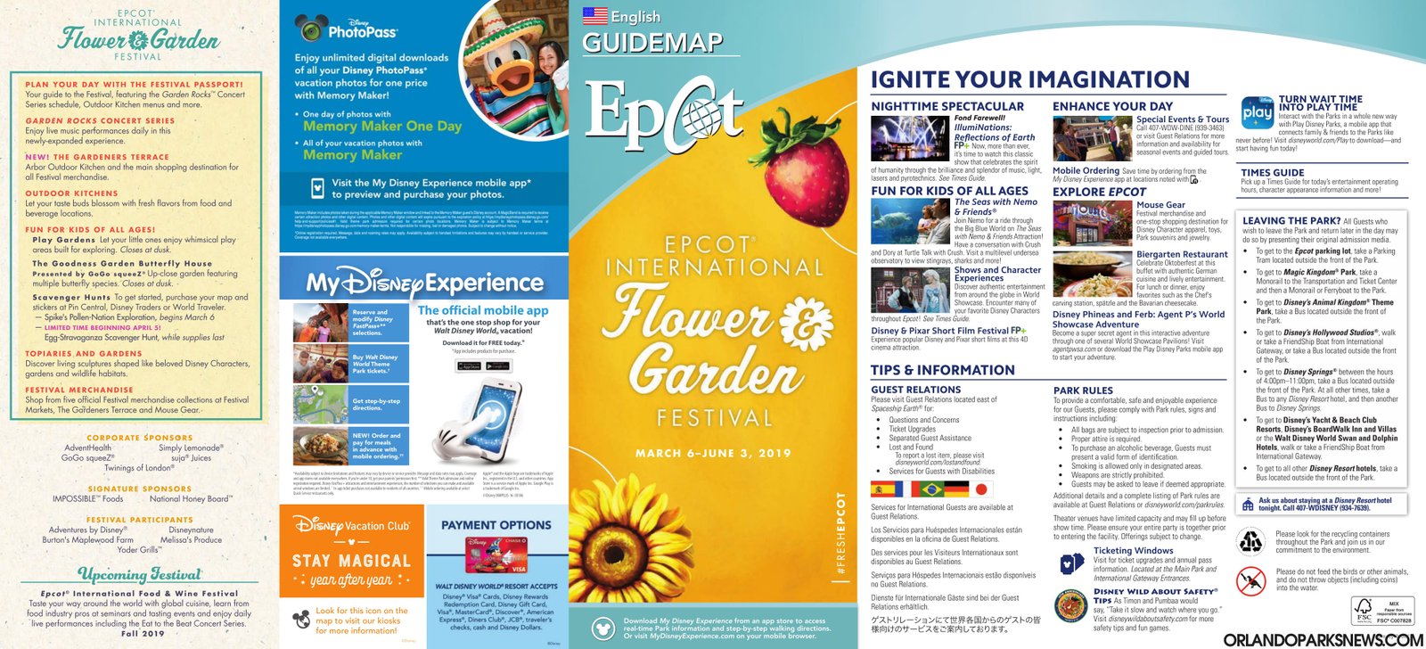 2019 epcot flower & garden map – disney talk blog