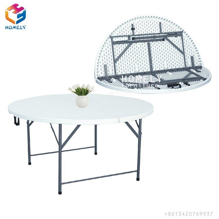 china hotel dining easy installation 4ft foldable plastic folding