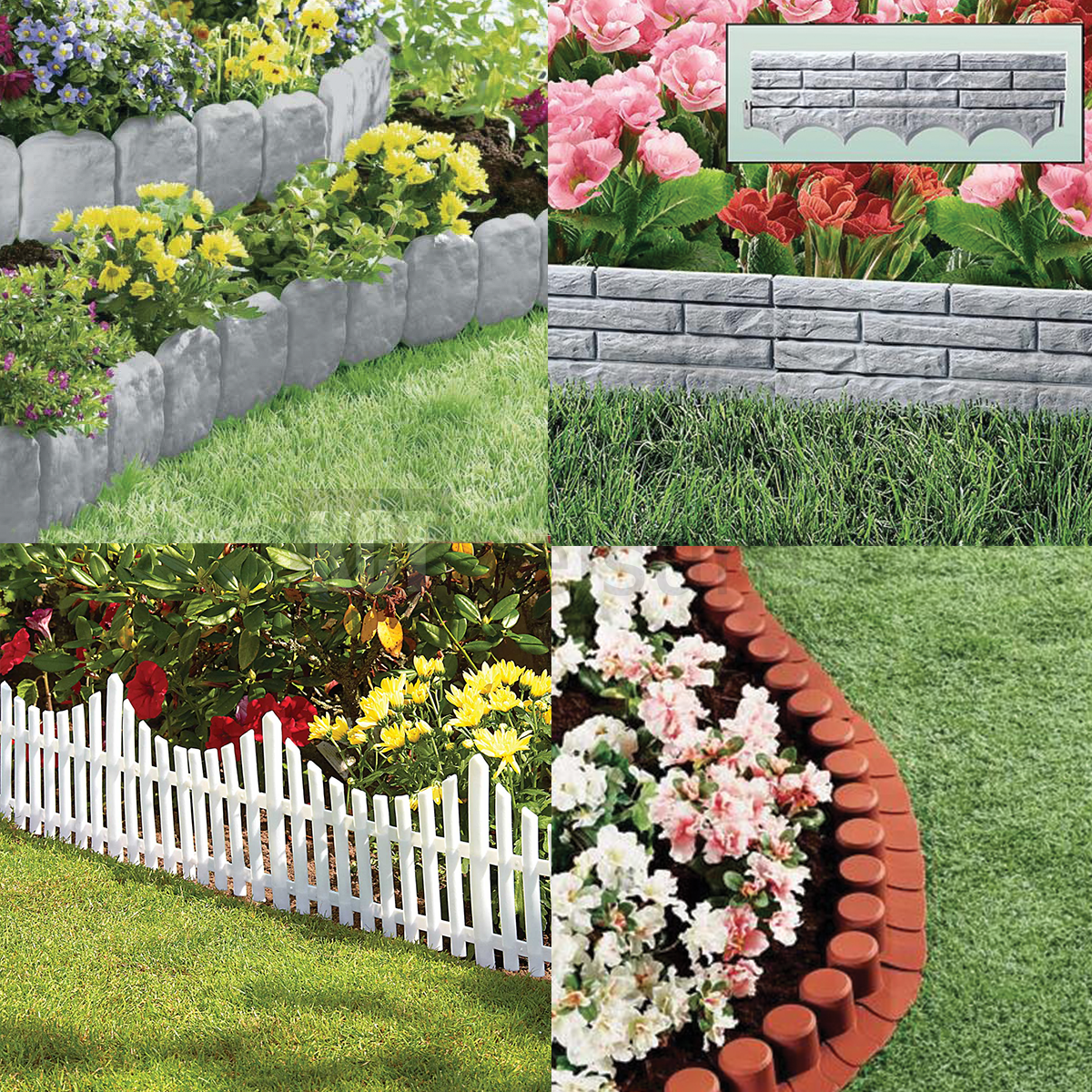 details about garden border lawn edging flexible plastic flower bed hammer  in path edge fence