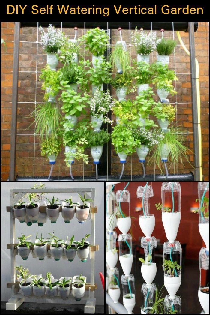 How To Build A Self Watering Vertical Garden | DIY for All ...