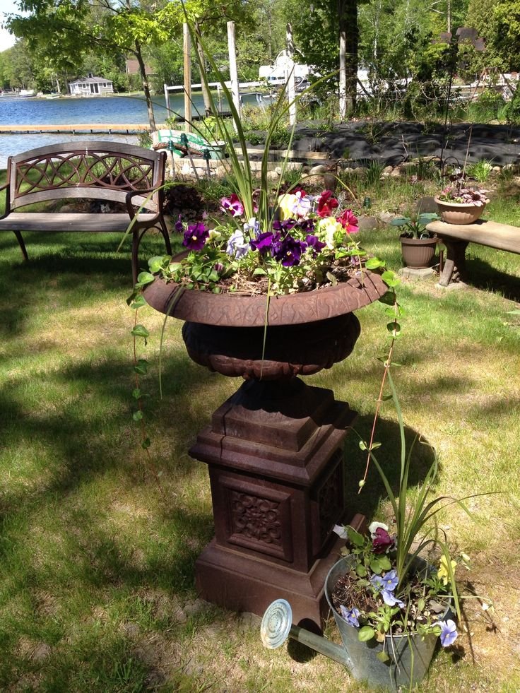 urn. it covers my well pipe.. | gardens | pinterest