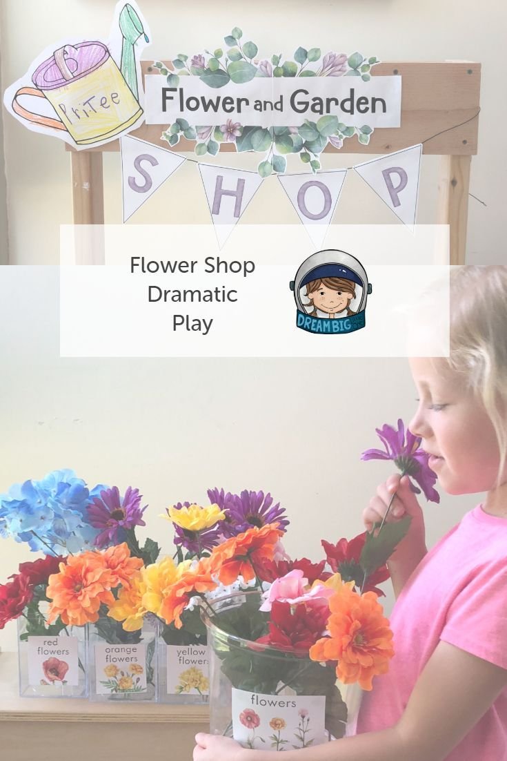 flower shop dramatic play center / pretend play printables (garden