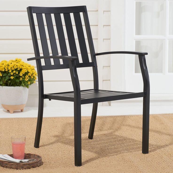 better homes & gardens milport brand outdoor patio dining arm chair