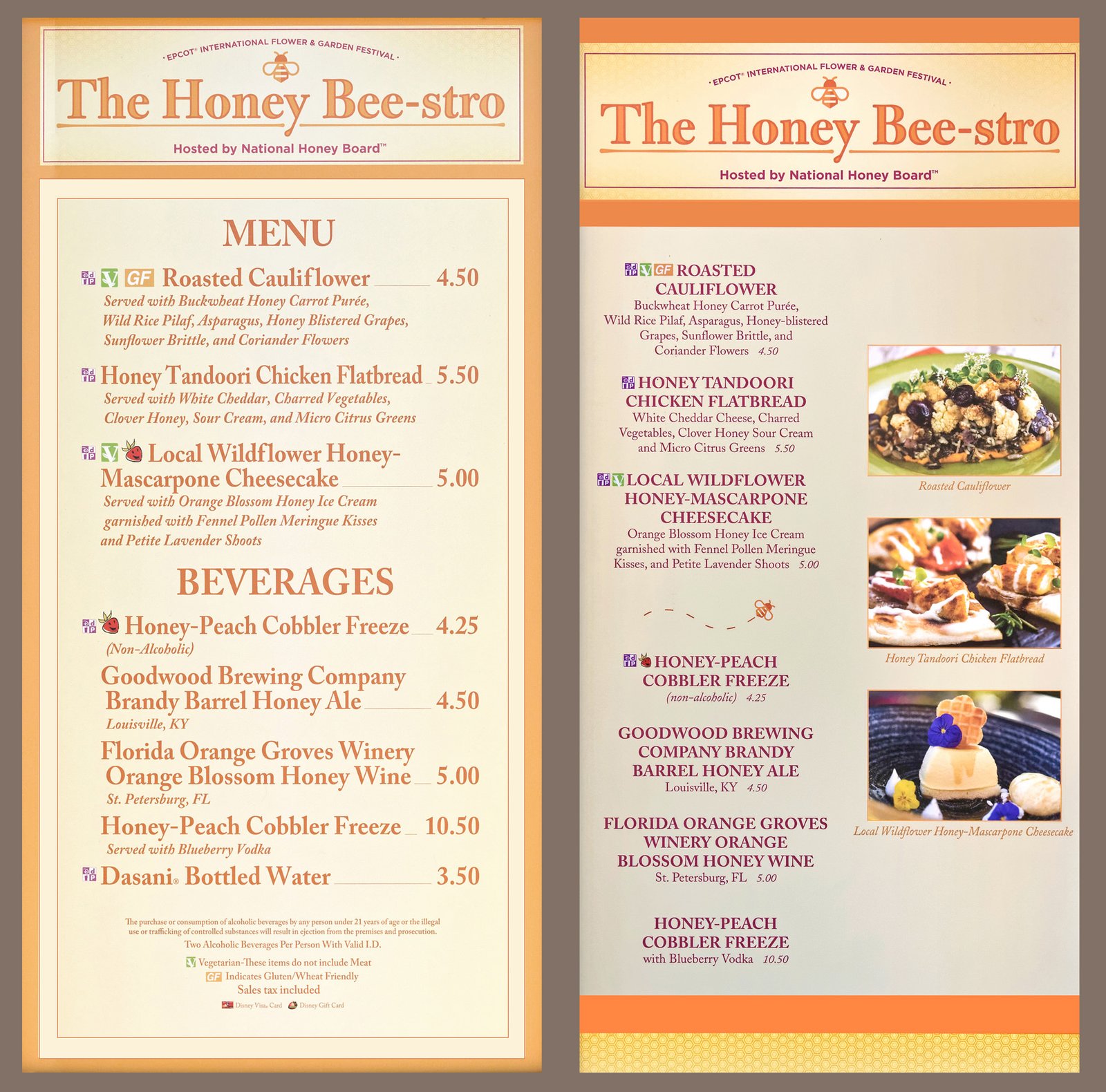 menu boards and prices for the 2019 epcot international