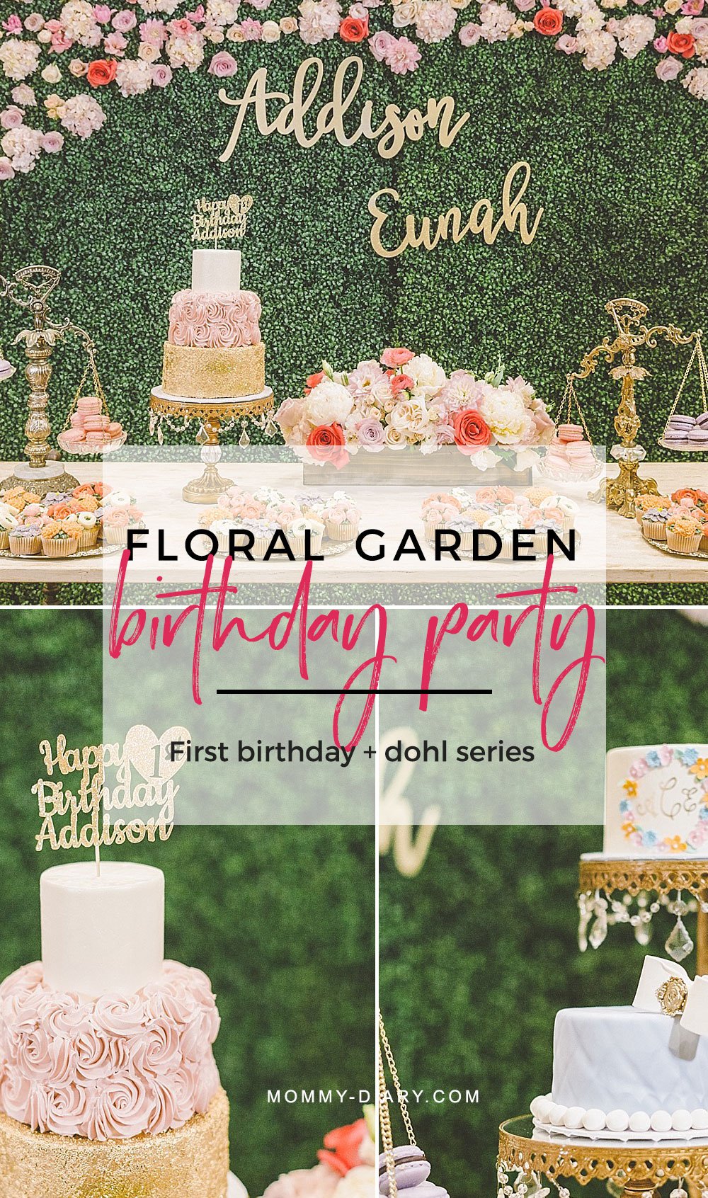 addison's floral garden first birthday party | mommy diary ®