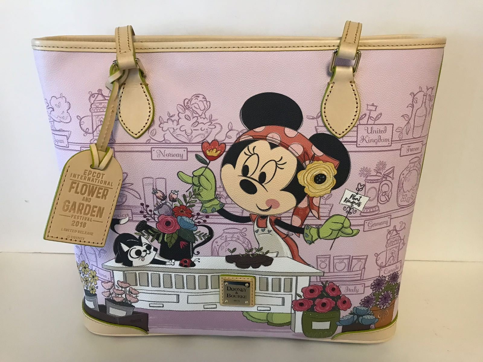 disney epcot flower & garden 2018 dooney bourke tote passholder new with  tags