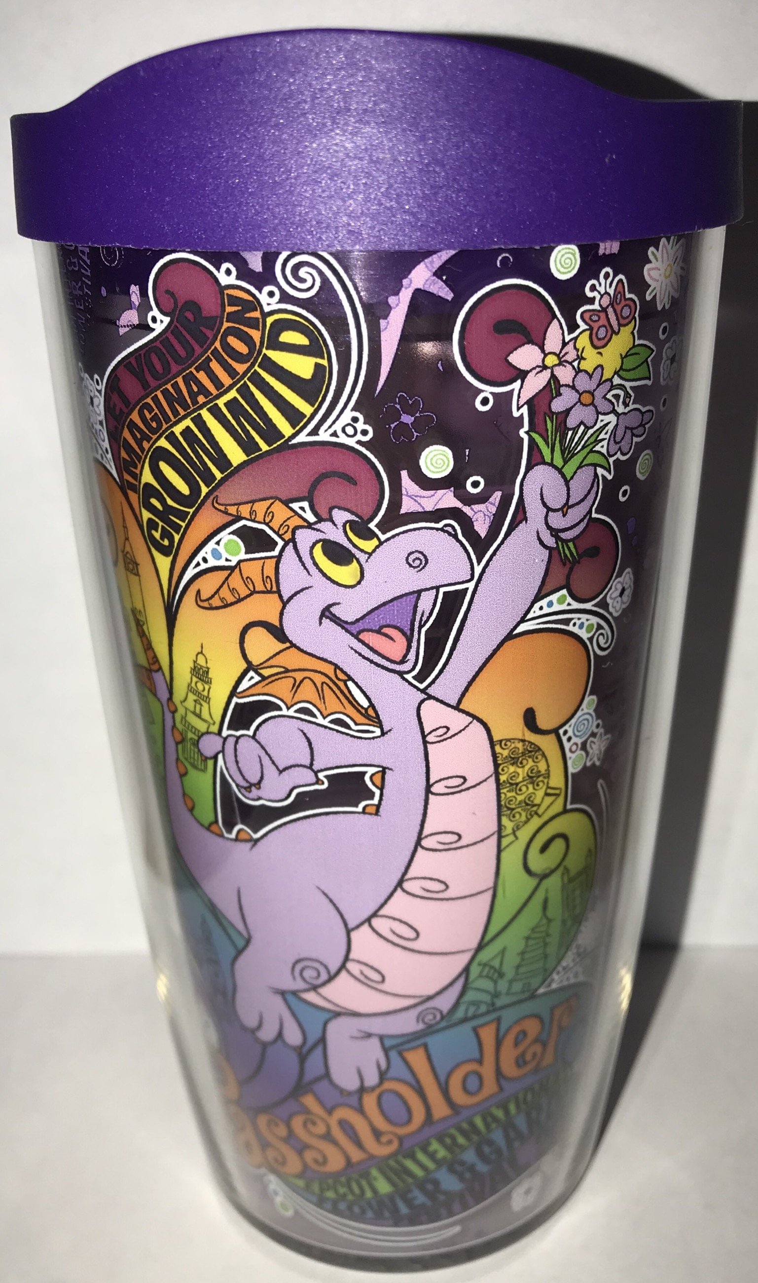 disney 2019 epcot flower and garden figment passholder tervis tumbler new