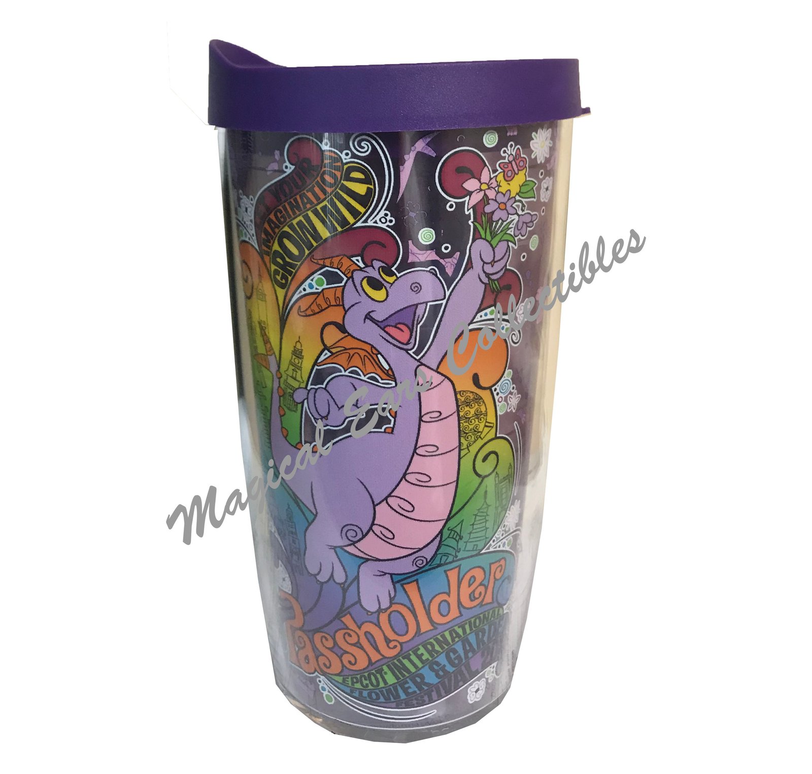 disney tervis tumbler - 2019 flower and garden - figment passholder