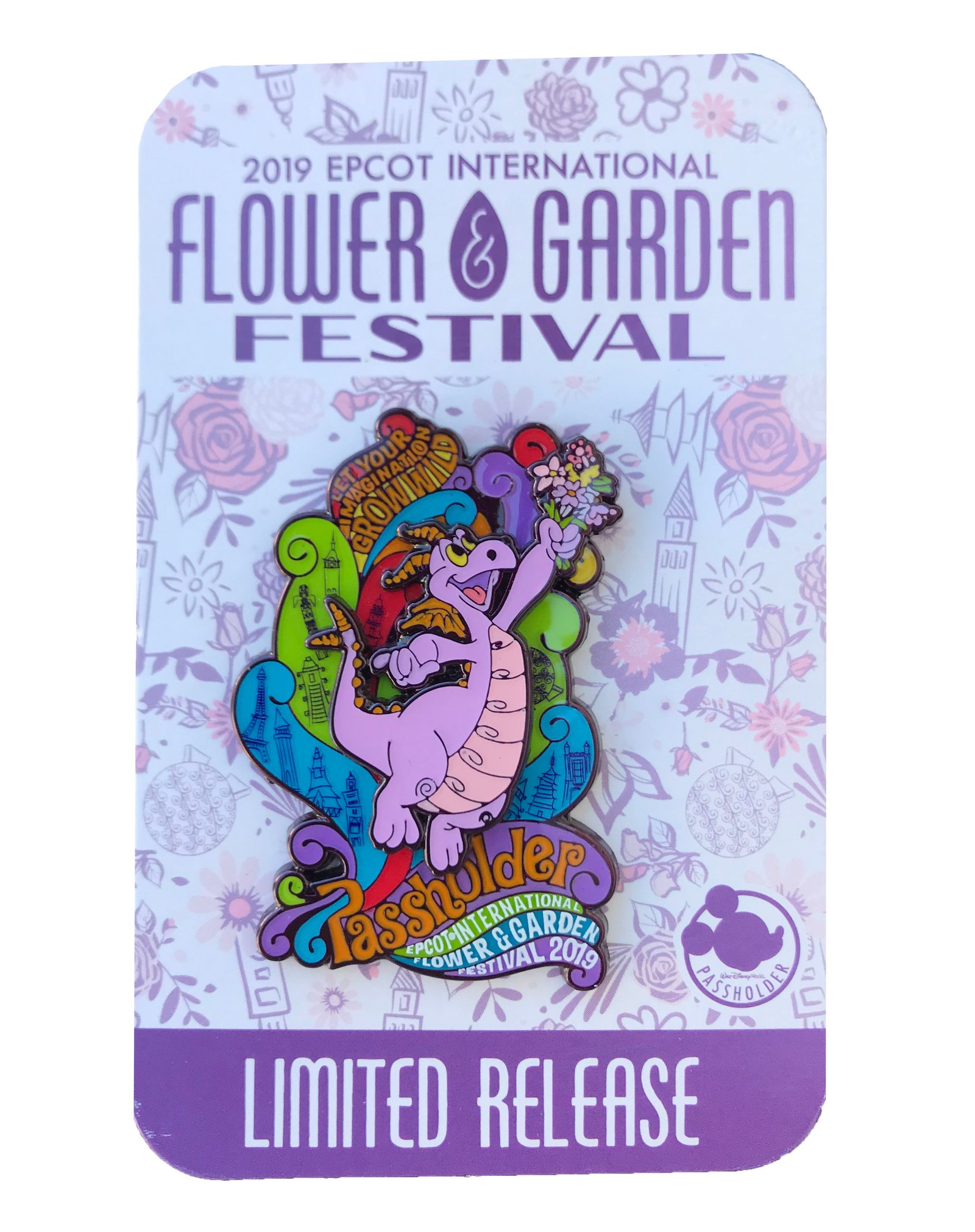 disney flower and garden pin - 2019 figment - passholder