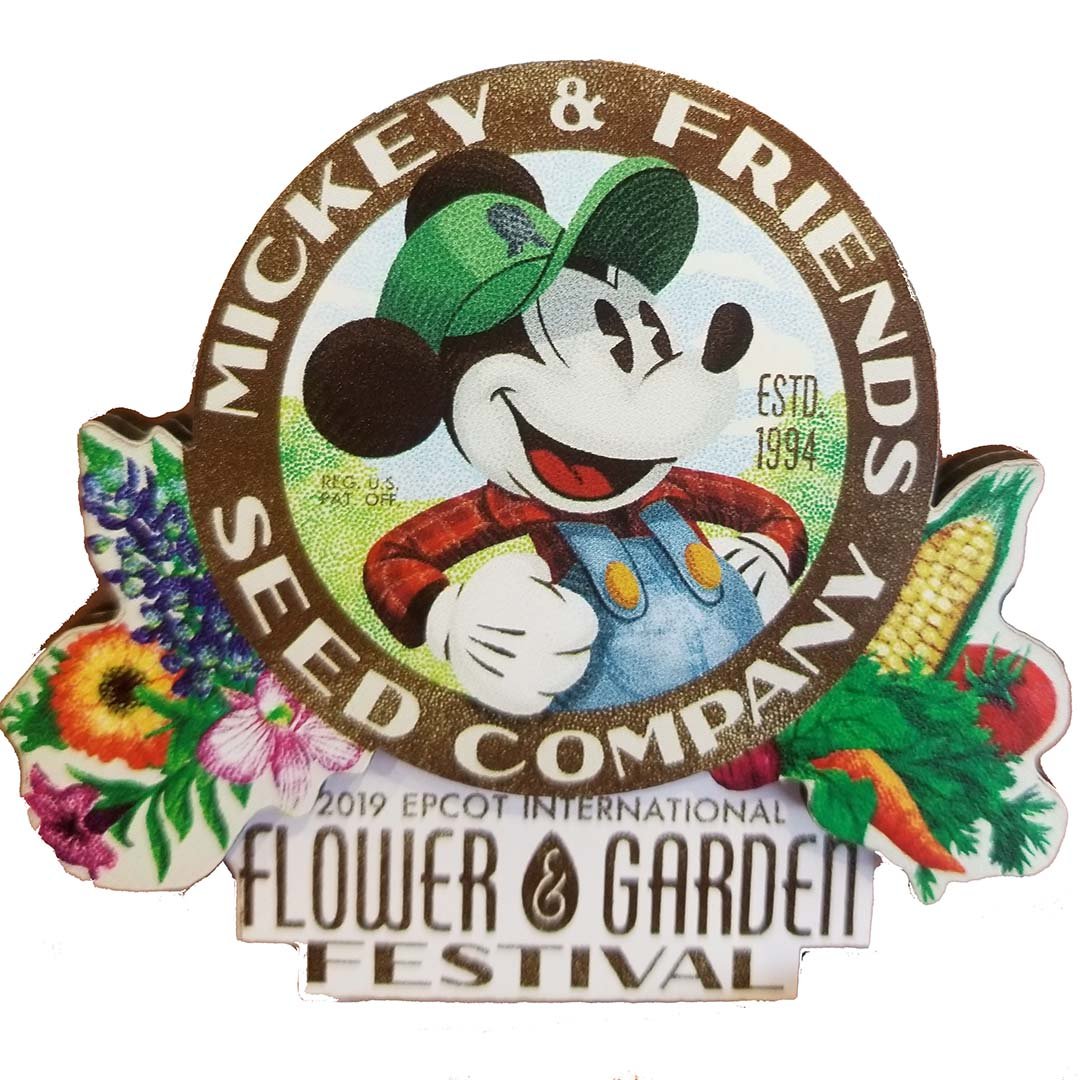 disney magnet - epcot flower and garden mickey's seed co.