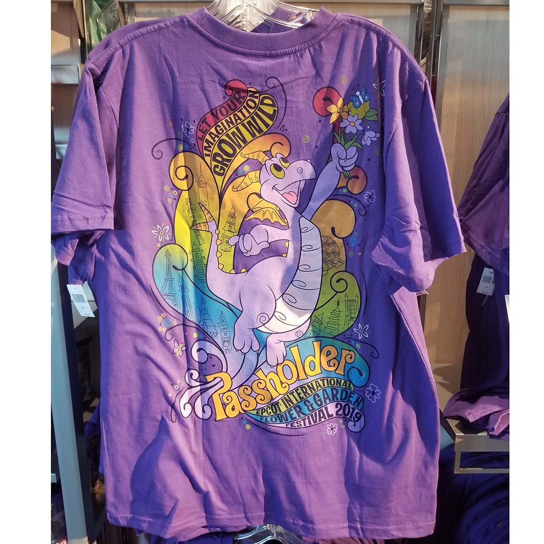 disney adult shirt - epcot flower and garden 2019 figment passholder