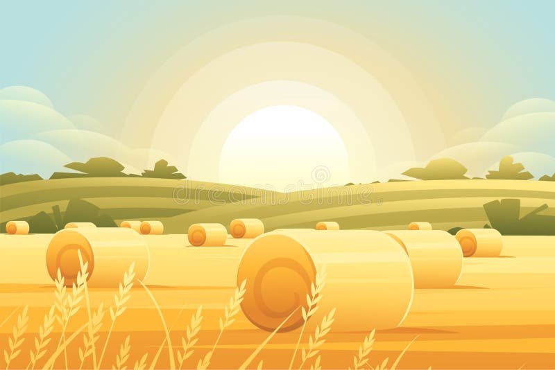 landscape of countryside with dirt road green grass and