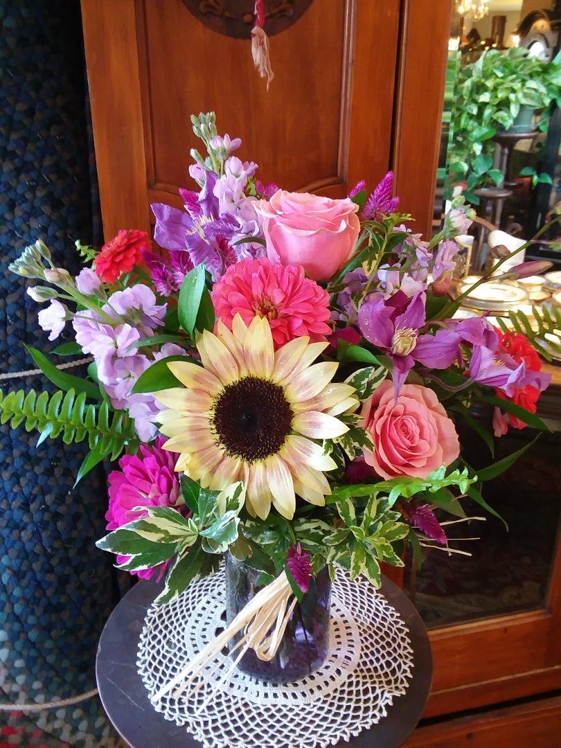 garden harvest in wells, me | flowers by christine