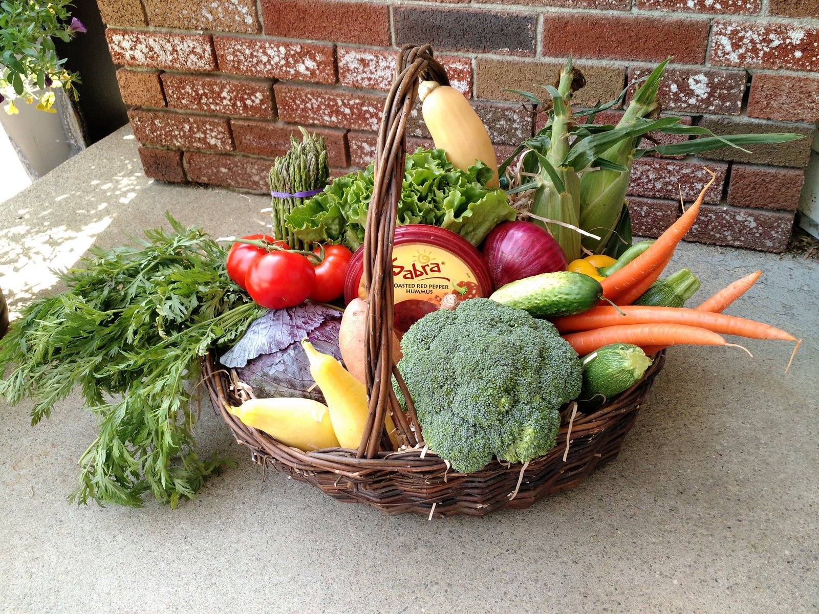 garden veggie basket in londonderry, nh | harrington flowers