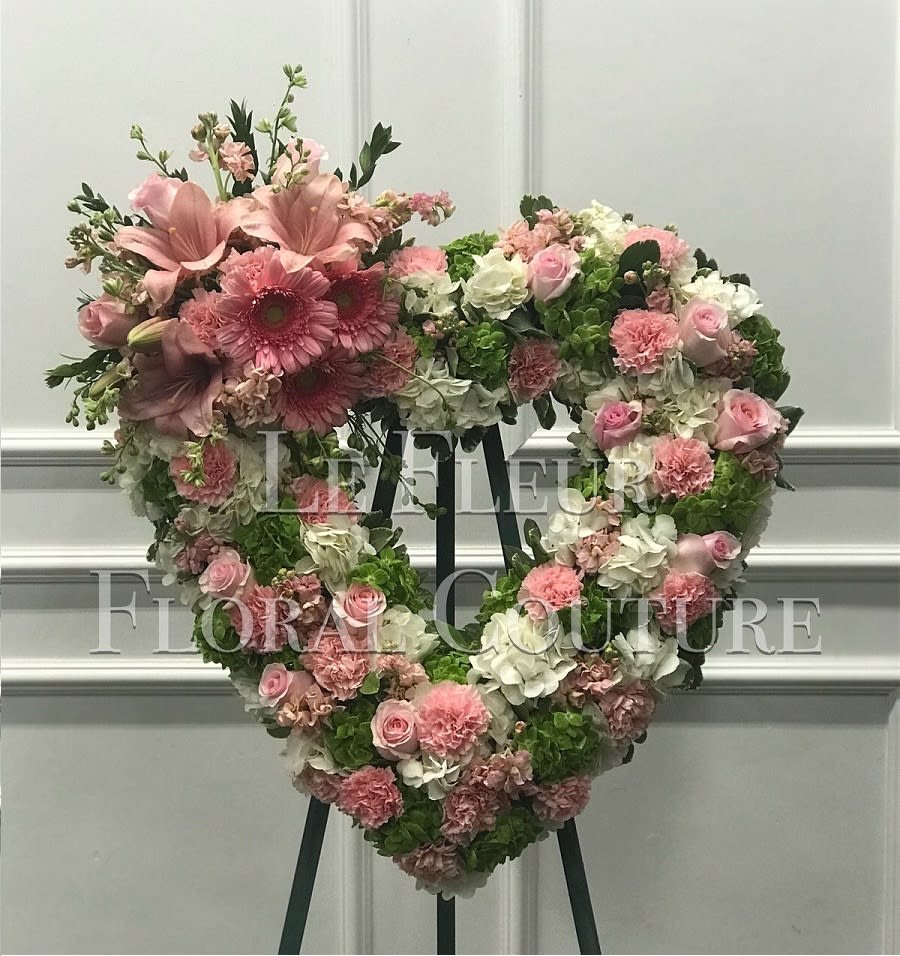 garden heart sympathy spray in los angeles, ca | calvary flower shop