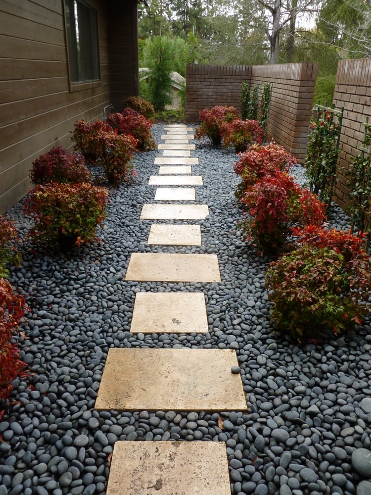 this small courtyard serves as access to the side yard