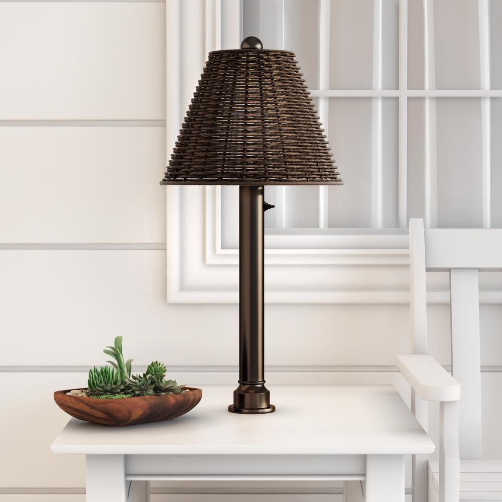 patio living concepts tahiti 28 in. bronze outdoor umbrella table lamp