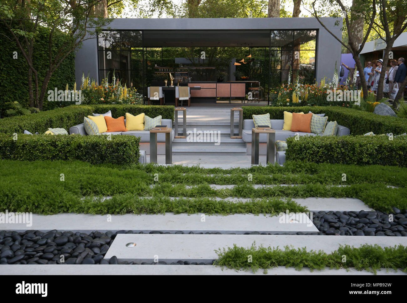 the lg eco city garden at the rhs chelsea flower show at the royal