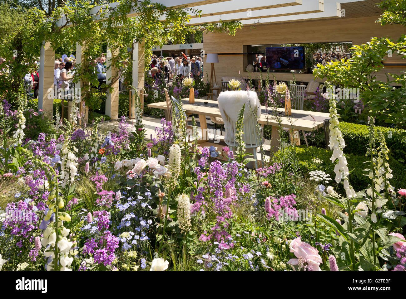 rhs chelsea flower show 2016, die lg smart garden, vergoldetem