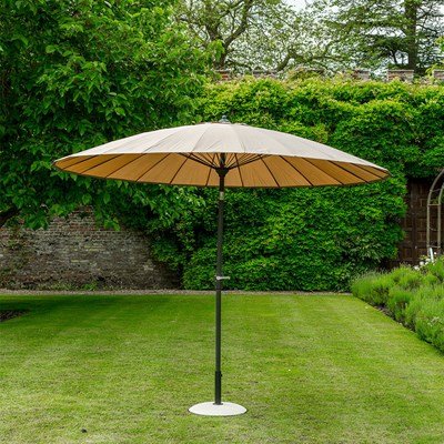 geisha garden parasol in taupe