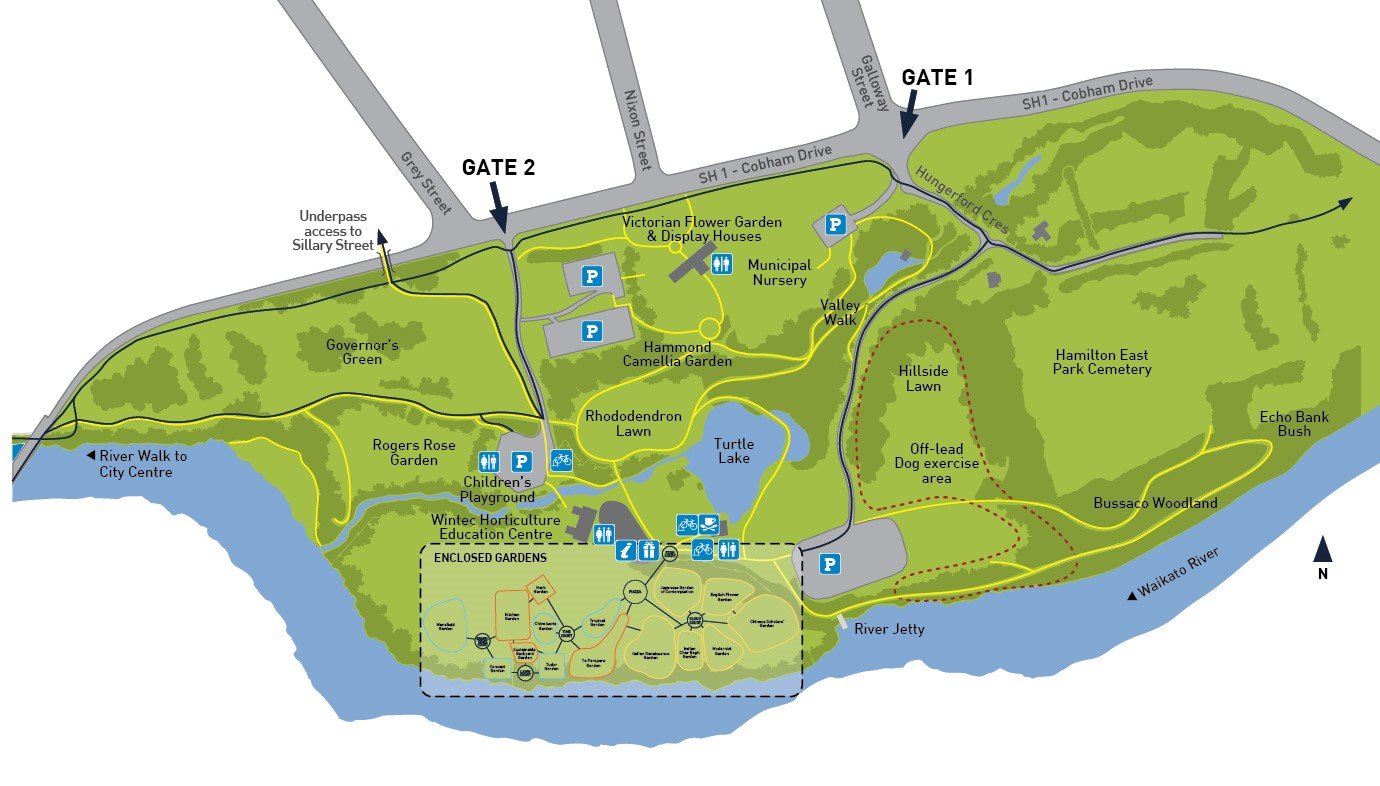 hamilton gardens map - hamilton gardens