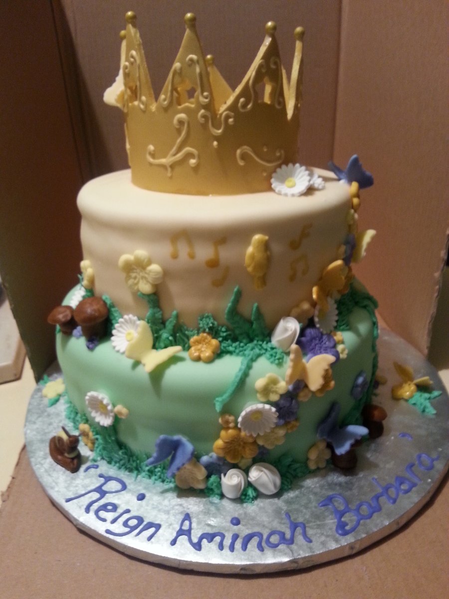 musical enchanted garden 1st birthday cake w/smash cake