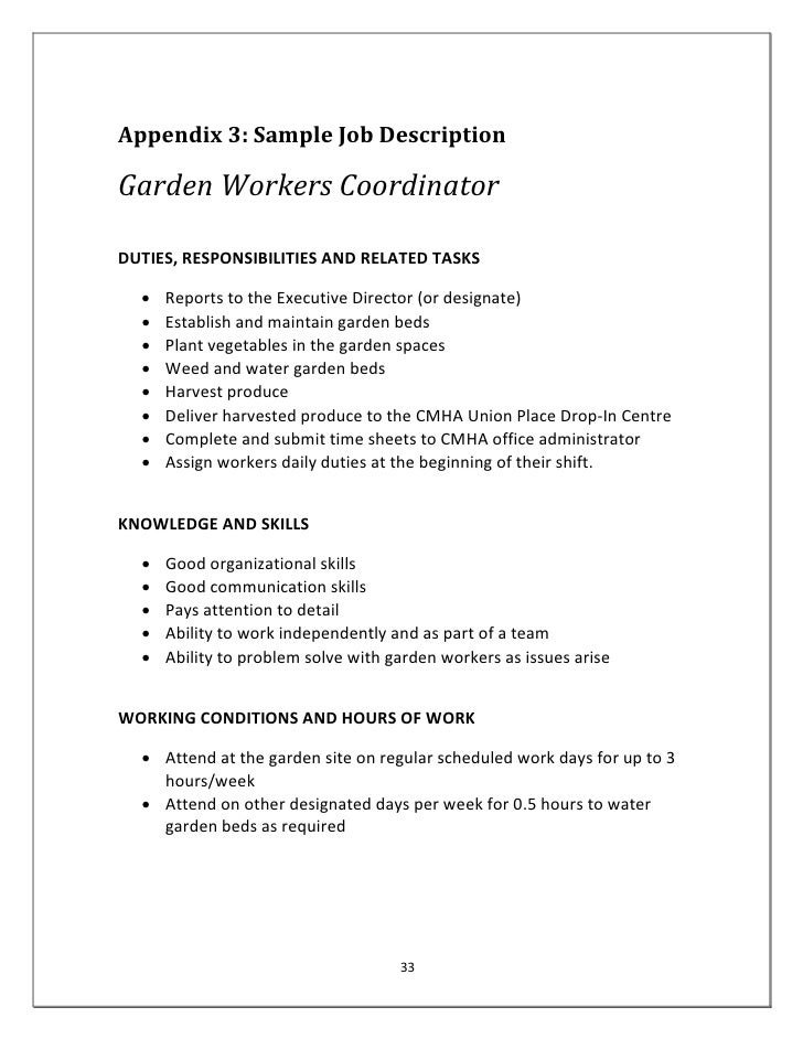 gardener job description | fasci garden