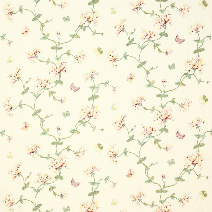 colefax and fowler - honeysuckle garden - f4609/02 pink/green