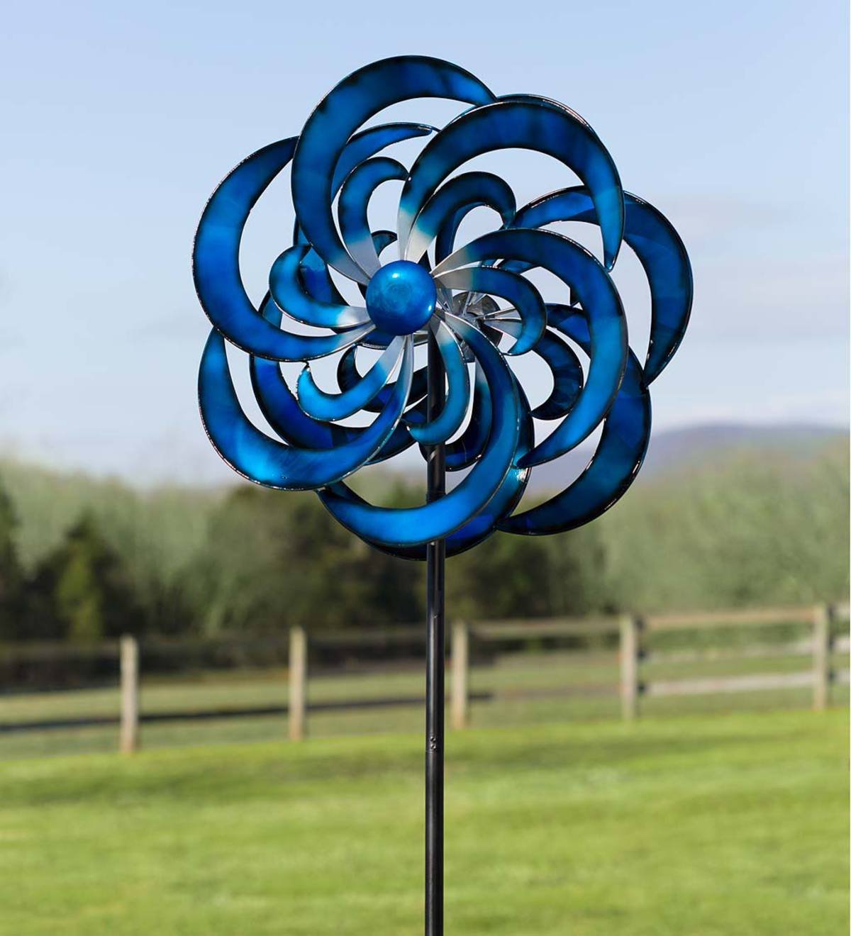 blue waves wind spinner | plowhearth