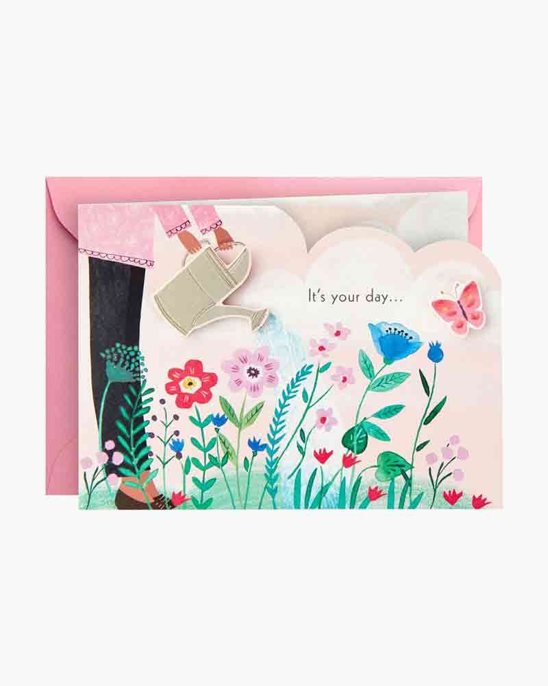 lovely day flower garden mini pop up birthday card