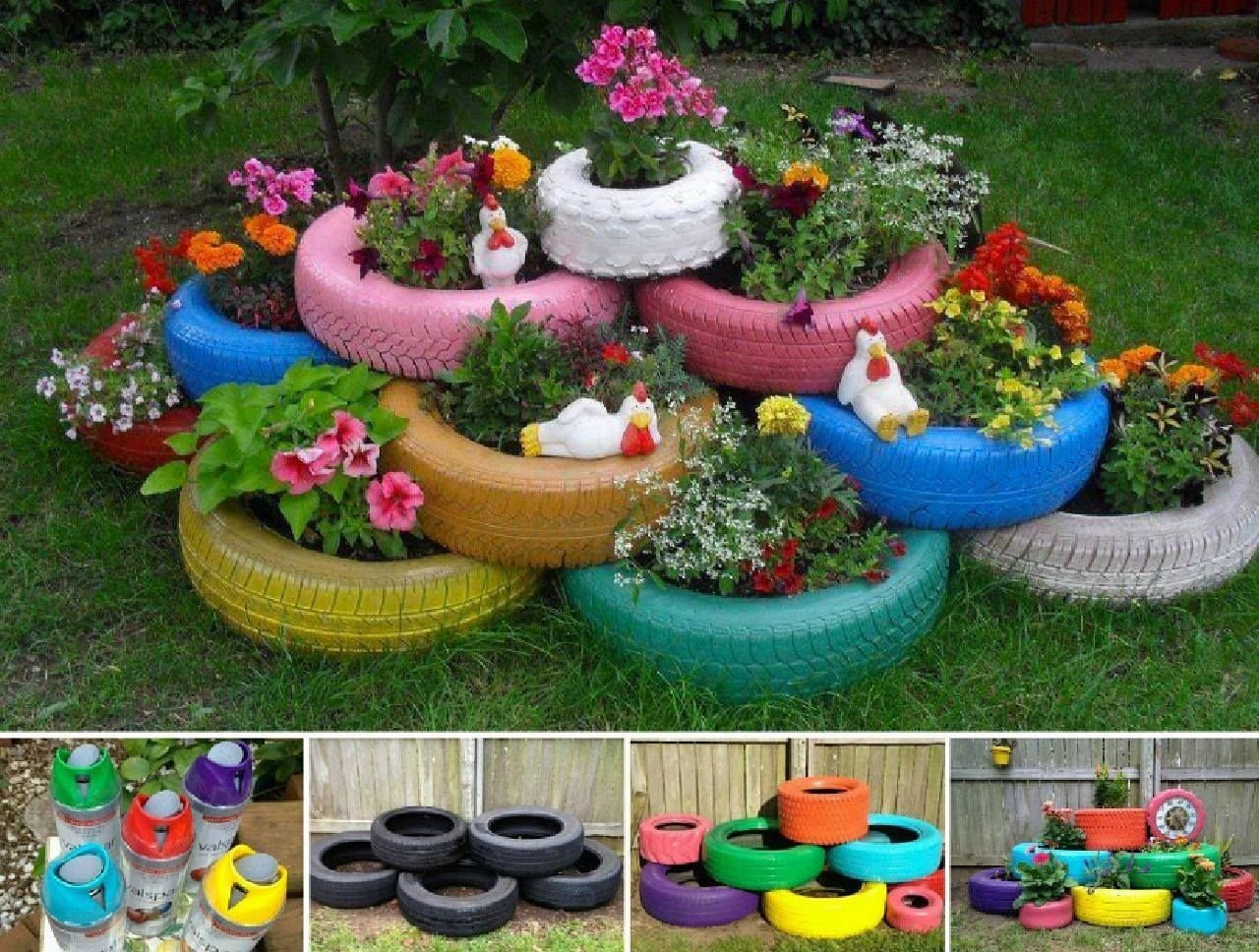 15+ fascinating garden planter ideas | garden | tire garden, tire