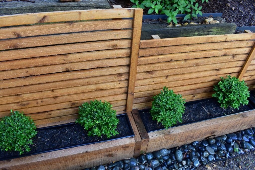 diy cedar planter boxes with trellis/privacy screen in 2020 | planter