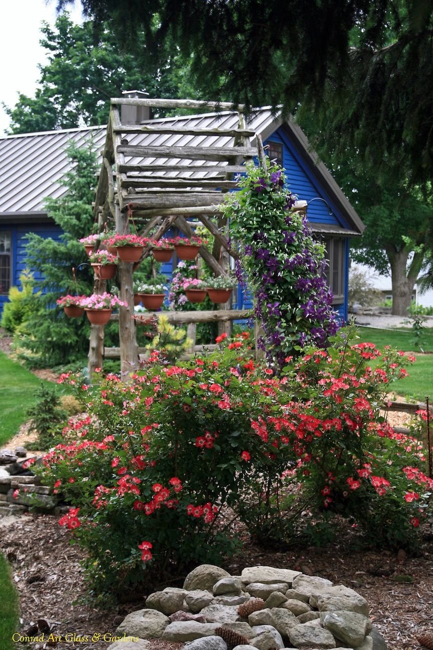 conrad art glass & gardens | arbor | glass garden, garden, garden arches