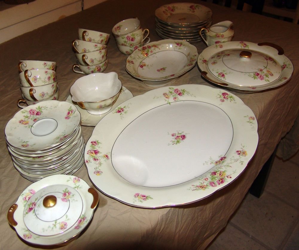 37 pc rosalinde china set theodore haviland new york made in america